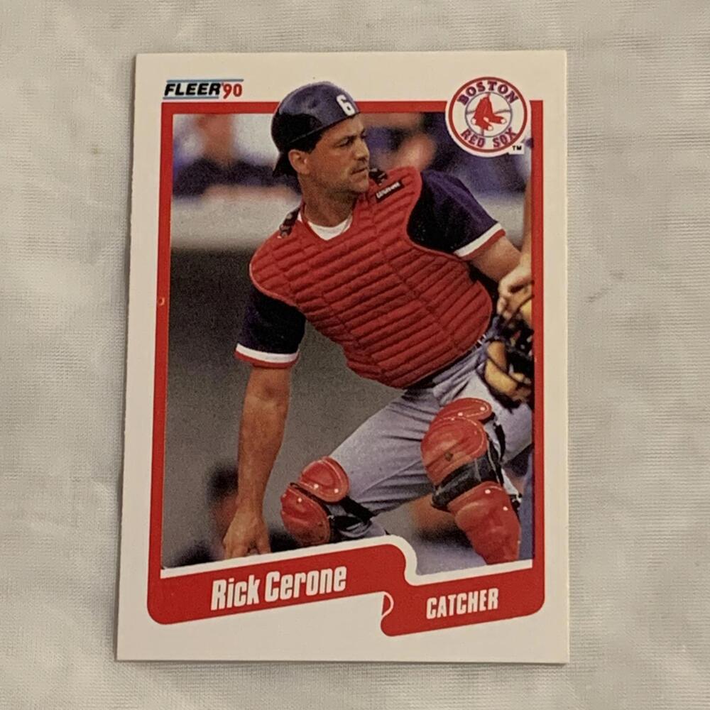 1990 Fleer Rick‎ Cerone Boston Red Sox Baseball Card #270